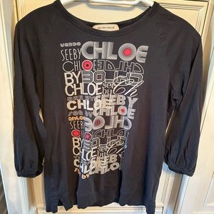 See by Chloé 3/4 sleeve T-shirt size 4